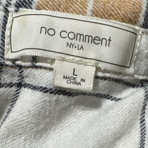 No Comment Women’s Flannel Shirt Gold Brown Size Large - Picture 3 of 5